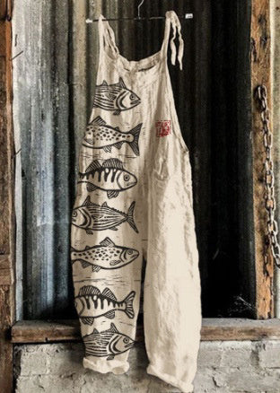 Salopette Vintage Printed Jumpsuit by auricci